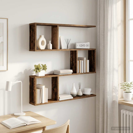 Vägg hylla Gammalt trä 80 x 12 x 79,5 cm Konstruerat trä