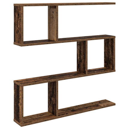 Vägg hylla Gammalt trä 80 x 12 x 79,5 cm Konstruerat trä