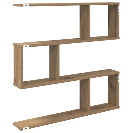 Vägg hylla Artisan-ek 80 x 12 x 79,5 cm Konstruerat trä