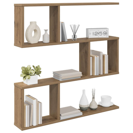 Vägg hylla Artisan-ek 80 x 12 x 79,5 cm Konstruerat trä