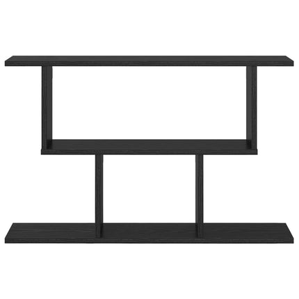 Vägg hylla Svart ek 80 x 15 x 50,5 cm Konstruerat trä