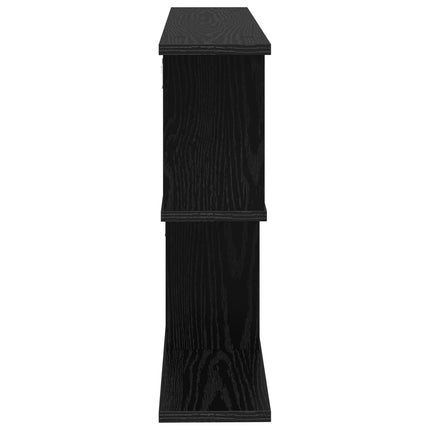 Vägg hylla Svart ek 80 x 15 x 50,5 cm Konstruerat trä