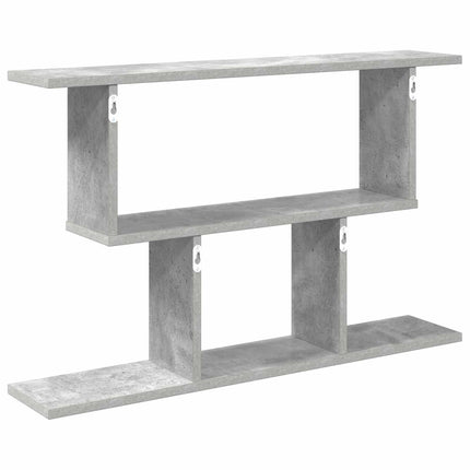 Vägg hylla Betonggrå 80 x 15 x 50,5 cm Konstruerat trä