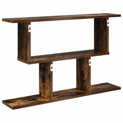 Vägg hylla Rökt ek 80 x 15 x 50,5 cm Konstruerat trä