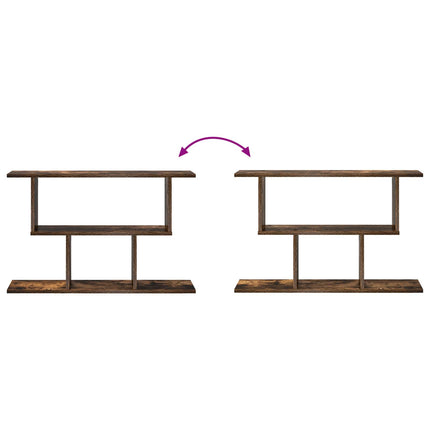 Vägg hylla Rökt ek 80 x 15 x 50,5 cm Konstruerat trä