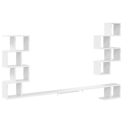 Väggmonterad TV-hylla Vit 200 x 15 x 94 cm Konstruerat trä