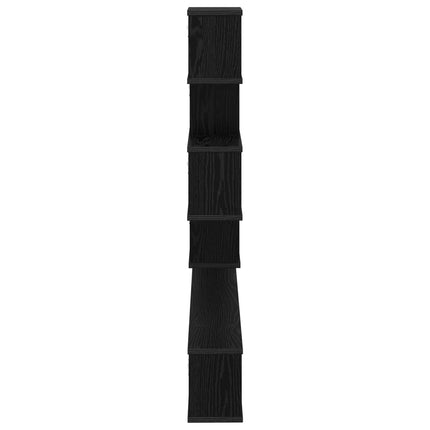 Väggmonterad TV-hylla Svart ek 200 x 15 x 94 cm Konstruerat trä