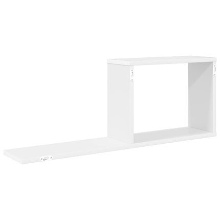 Flytande hyllor 2 pcs Vit 80 x 15 x 30 cm Konstruerat trä