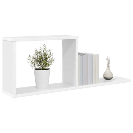 Flytande hyllor 2 pcs Vit 80 x 15 x 30 cm Konstruerat trä