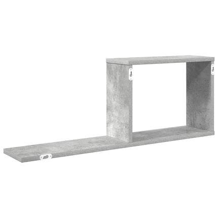 Flytande hyllor Betonggrå 80 x 15 x 30 cm Konstruerat trä