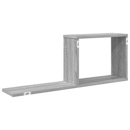Flytande hyllor 2 pcs Grå Sonoma 80 x 15 x 30 cm