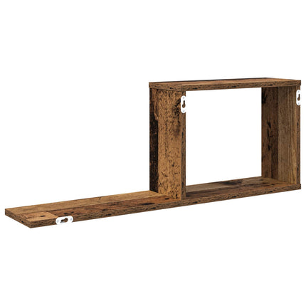 Flytande hyllor Gammalt trä 80 x 15 x 30 cm Konstruerat trä