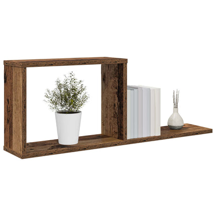 Flytande hyllor Gammalt trä 80 x 15 x 30 cm Konstruerat trä