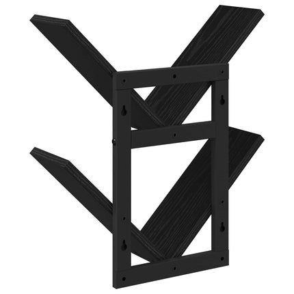 Väggflytande Hylla Svart ek 43 x 15 x 47 cm Konstruerat trä