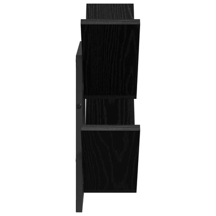 Väggflytande Hylla 2 pcs Svart ek 43 x 15 x 47 cm