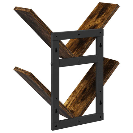 Väggflytande Hylla 2 pcs Rökt ek 43 x 15 x 47 cm
