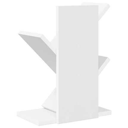 Trä Bokhylla 3-Tier 30 x 18 x 40 cm Konstruerat trä Vit