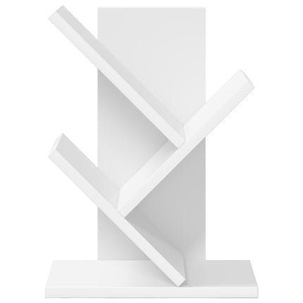 Trä Bokhylla 3-Tier 30 x 18 x 40 cm Konstruerat trä Vit