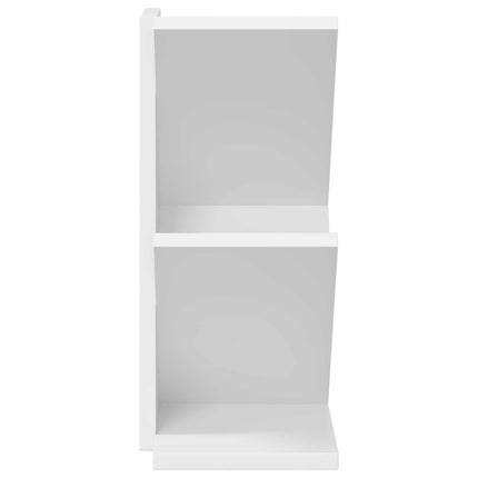 Trä Bokhylla 3-Tier 30 x 18 x 40 cm Konstruerat trä Vit