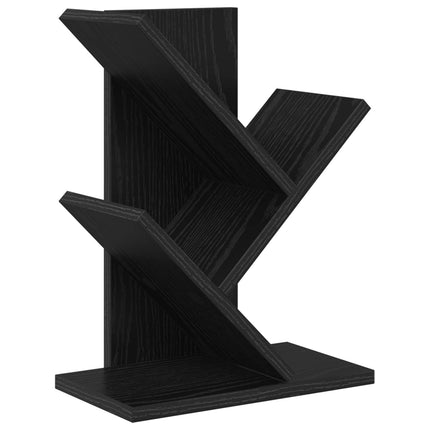 Trä Bokhylla 3-Tier 30 x 18 x 40 cm Konstruerat trä Svart ek