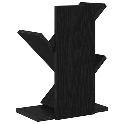 Trä Bokhylla 3-Tier 30 x 18 x 40 cm Konstruerat trä Svart ek