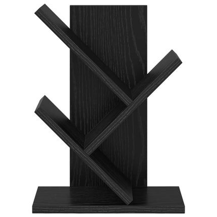 Trä Bokhylla 3-Tier 30 x 18 x 40 cm Konstruerat trä Svart ek