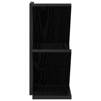 Trä Bokhylla 3-Tier 30 x 18 x 40 cm Konstruerat trä Svart ek