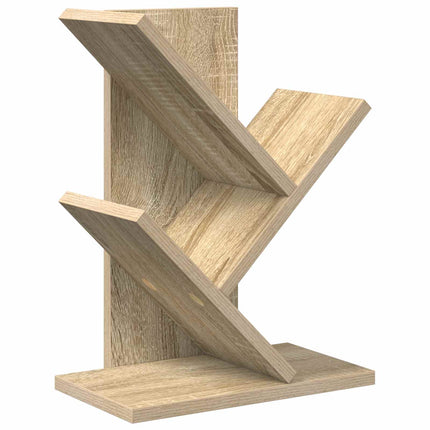 Trä Bokhylla 3-Tier 30 x 18 x 40 cm Konstruerat trä Sonoma-ek