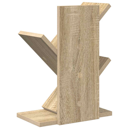 Trä Bokhylla 3-Tier 30 x 18 x 40 cm Konstruerat trä Sonoma-ek
