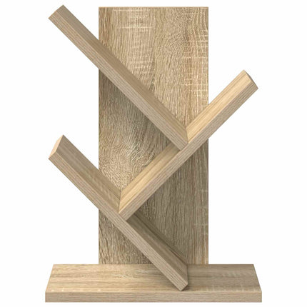 Trä Bokhylla 3-Tier 30 x 18 x 40 cm Konstruerat trä Sonoma-ek