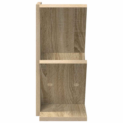 Trä Bokhylla 3-Tier 30 x 18 x 40 cm Konstruerat trä Sonoma-ek