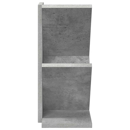 Trä Bokhylla 3-Tier 30 x 18 x 40 cm Konstruerat trä Betonggrå