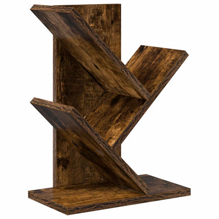 Trä Bokhylla 3-Tier 30 x 18 x 40 cm Konstruerat trä Rökt ek