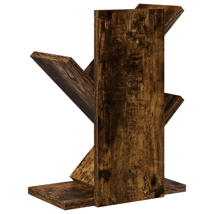Trä Bokhylla 3-Tier 30 x 18 x 40 cm Konstruerat trä Rökt ek