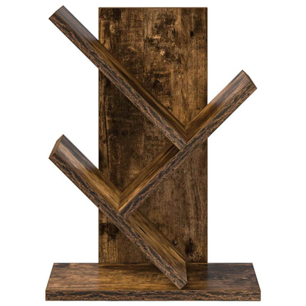 Trä Bokhylla 3-Tier 30 x 18 x 40 cm Konstruerat trä Rökt ek