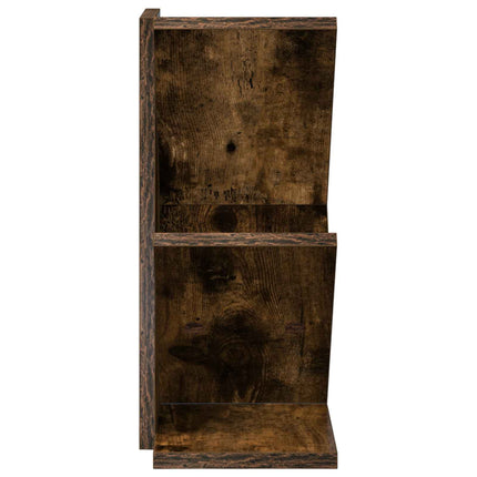 Trä Bokhylla 3-Tier 30 x 18 x 40 cm Konstruerat trä Rökt ek
