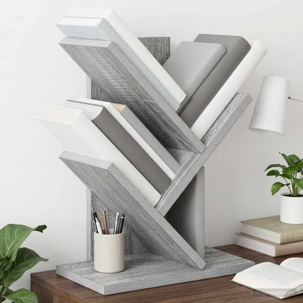 Trä Bokhylla 3-Tier 30 x 18 x 40 cm Konstruerat trä Grå Sonoma