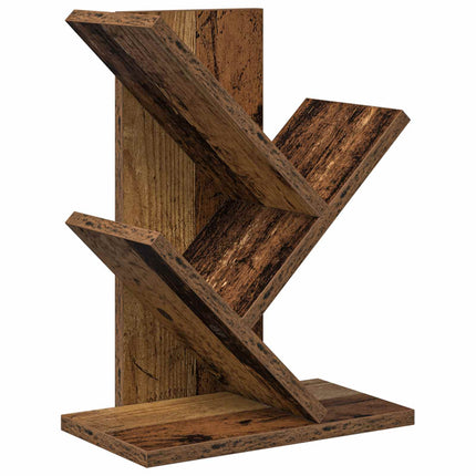 Trä Bokhylla 3-Tier 30 x 18 x 40 cm Konstruerat trä Gammalt trä