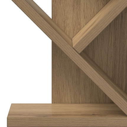 Trä Bokhylla 3-Tier 30 x 18 x 40 cm Konstruerat trä Artisan-ek
