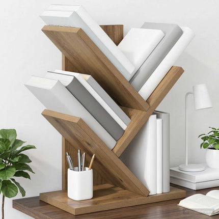 Trä Bokhylla 3-Tier 30 x 18 x 40 cm Konstruerat trä Artisan-ek