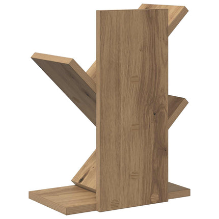Trä Bokhylla 3-Tier 30 x 18 x 40 cm Konstruerat trä Artisan-ek