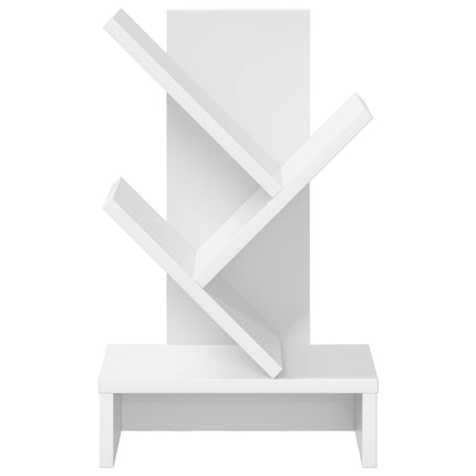 Trä Bokhylla 3-Tier 30 x 18 x 48 cm Konstruerat trä Vit