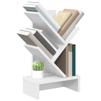 Trä Bokhylla 3-Tier 30 x 18 x 48 cm Konstruerat trä Vit
