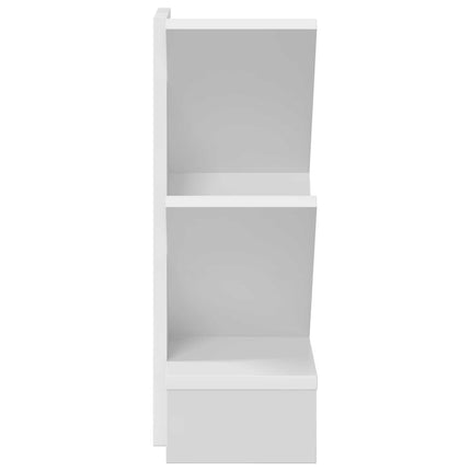 Trä Bokhylla 3-Tier 30 x 18 x 48 cm Konstruerat trä Vit