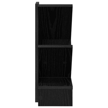 Trä Bokhylla 3-Tier 30 x 18 x 48 cm Konstruerat trä Svart ek