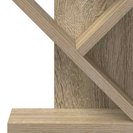 Trä Bokhylla 3-Tier 30 x 18 x 48 cm Konstruerat trä Sonoma-ek