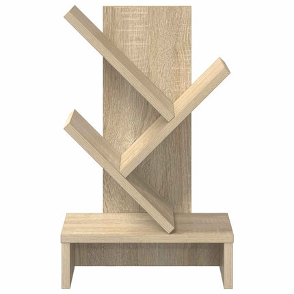 Trä Bokhylla 3-Tier 30 x 18 x 48 cm Konstruerat trä Sonoma-ek