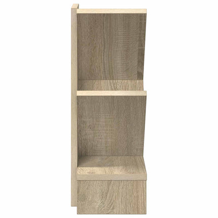 Trä Bokhylla 3-Tier 30 x 18 x 48 cm Konstruerat trä Sonoma-ek