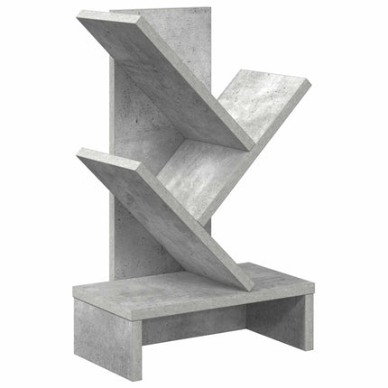 Trä Bokhylla 3-Tier 30 x 18 x 48 cm Konstruerat trä Betonggrå