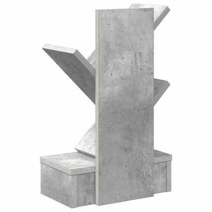Trä Bokhylla 3-Tier 30 x 18 x 48 cm Konstruerat trä Betonggrå